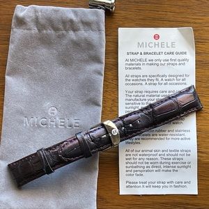 Michele Watch Purple Alligator Strap 18mm Size